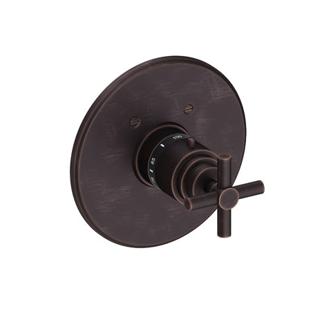 3/4" Round Thermostatic Trim Plate With Handle in Multiple Finishes