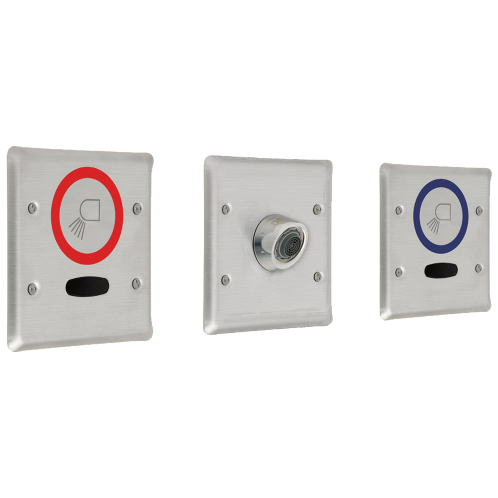Commercial 3000T: Delta Commercial Double Wall Mount Sensors and Spout