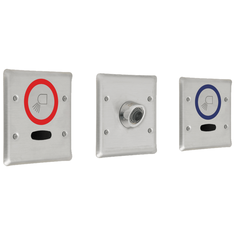 Commercial 3000T: Delta Commercial Double Wall Mount Sensors and Spout