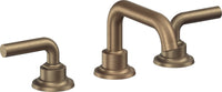 California Faucets - 3002ZB-ABF - 8" Widespread Lavatory Faucet with ZeroDrain - Antique Brass Flat - Descanso