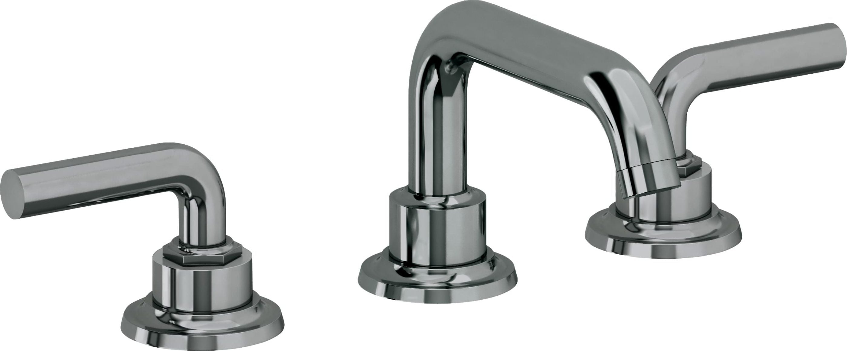 California Faucets - 3002ZB-BLKN - 8" Widespread Lavatory Faucet with ZeroDrain - Black Nickel (PVD) - Descanso