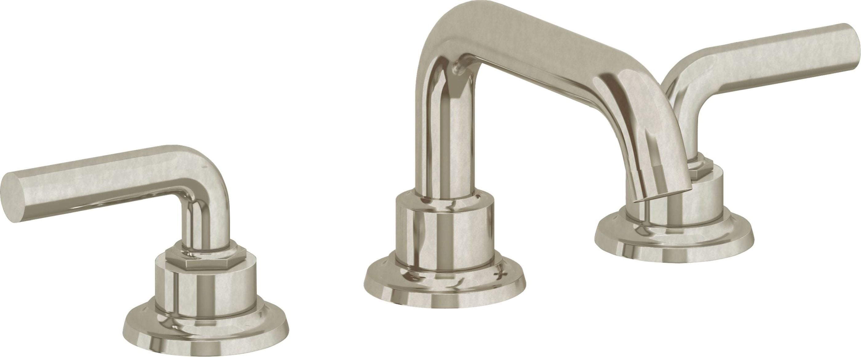 California Faucets - 3002ZB-BNU - 8" Widespread Lavatory Faucet with ZeroDrain - Burnished Nickel Uncoated - Descanso