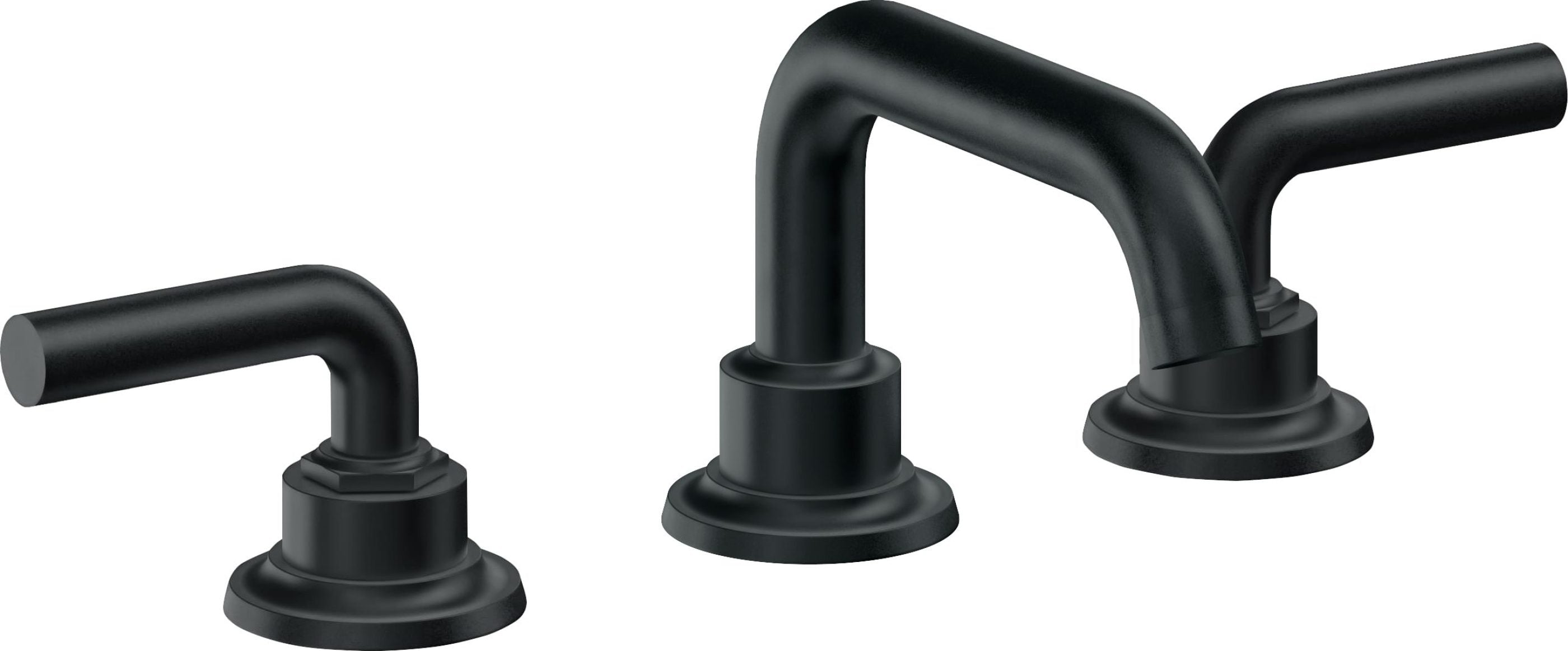 California Faucets - 3002ZB-CB - 8" Widespread Lavatory Faucet with ZeroDrain - Carbon (PVD) - Descanso