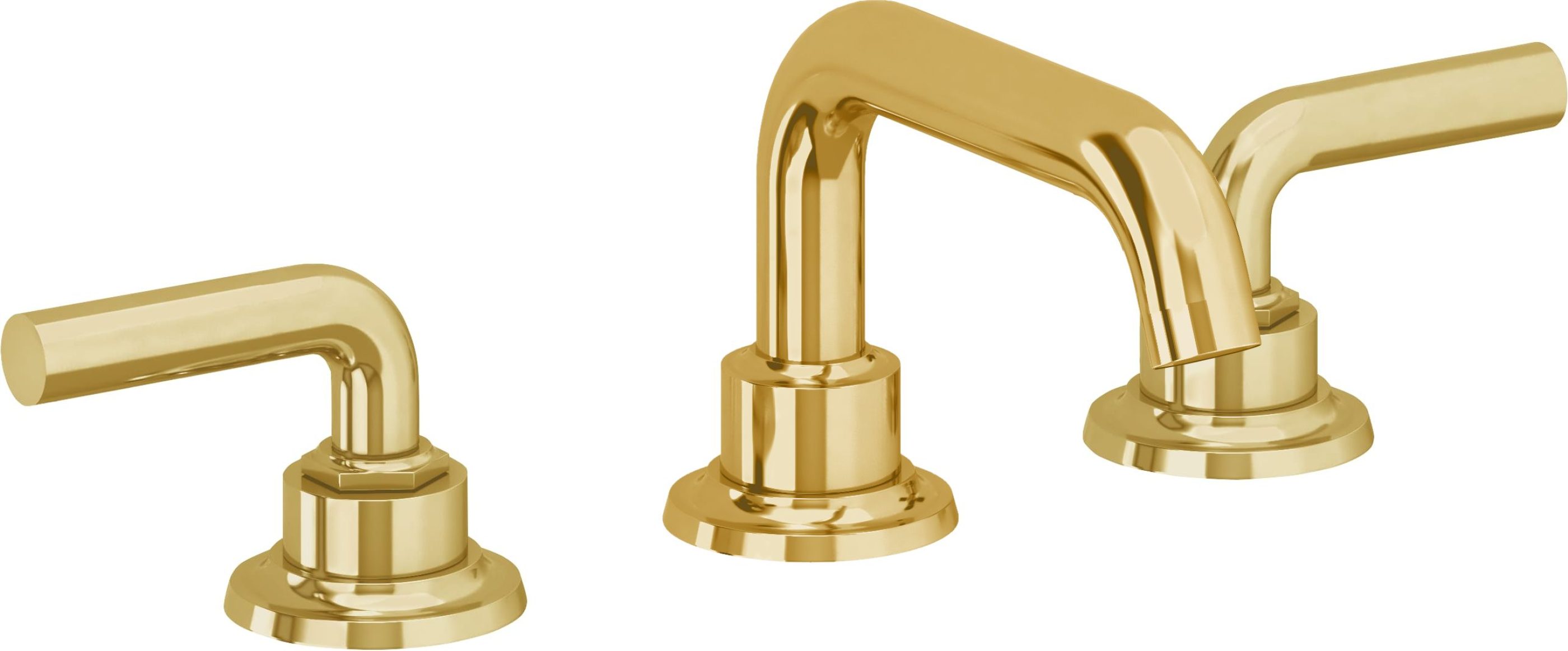 California Faucets - 3002ZB-LPG - 8" Widespread Lavatory Faucet with ZeroDrain - Lifetime Polished Gold (PVD) - Descanso