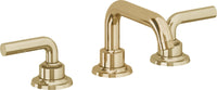 California Faucets - 3002ZB-PBU - 8" Widespread Lavatory Faucet with ZeroDrain - Polished Brass Uncoated - Descanso