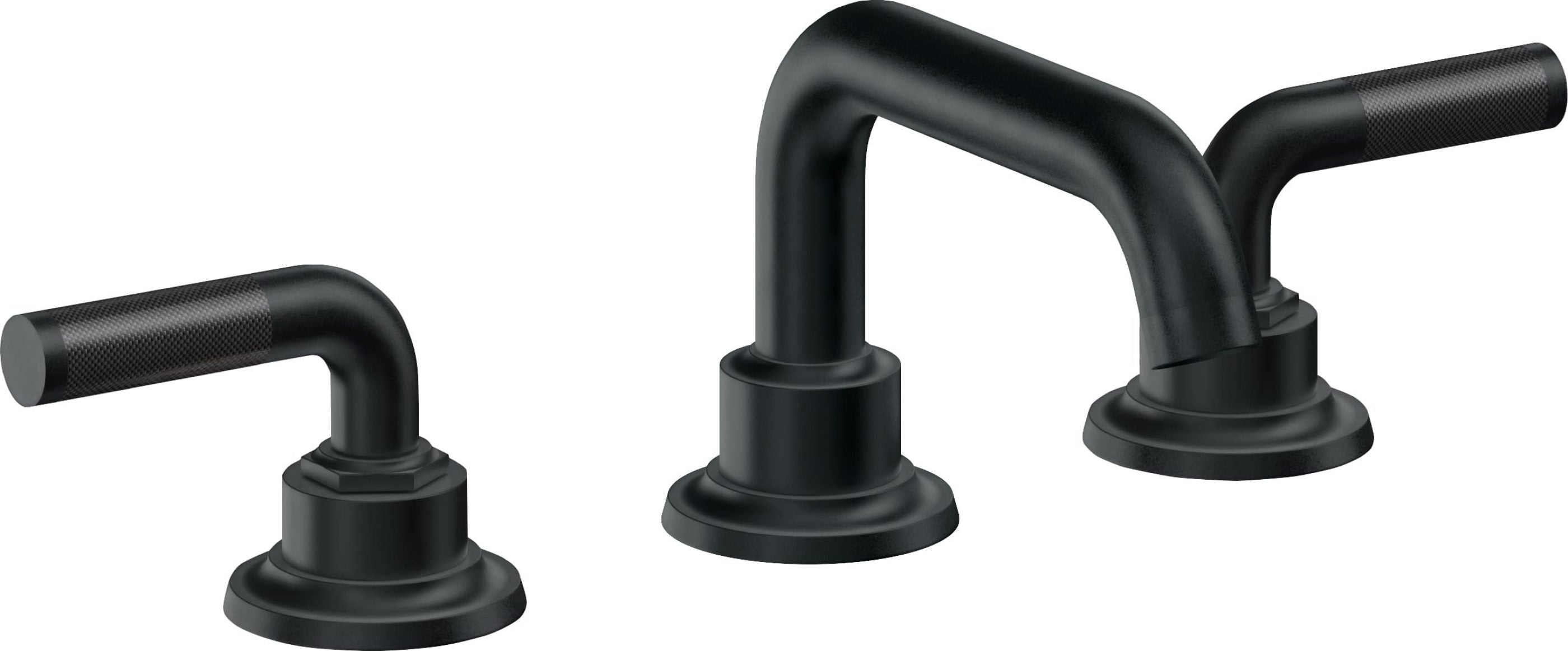 California Faucets - 3002FZB-CB - 8" Widespread Lavatory Faucet with ZeroDrain - Carbon (PVD) - Descanso