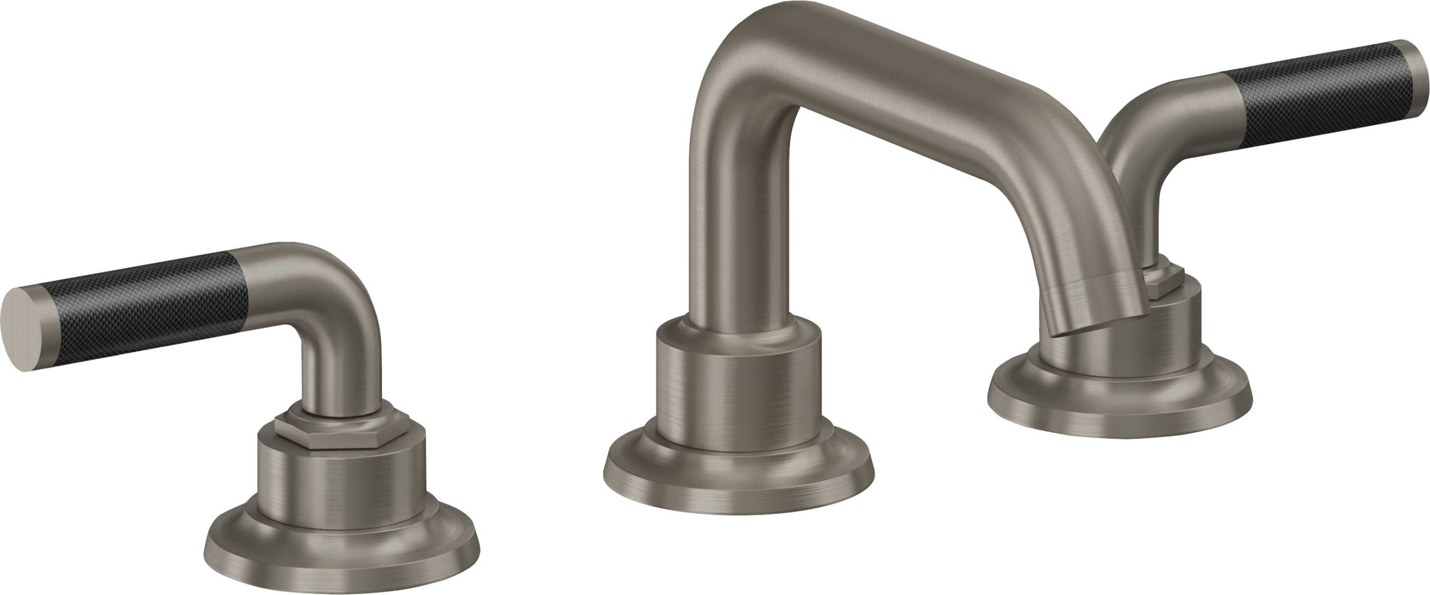 California Faucets - 3002FZBF-GRP - 8" Widespread Lavatory Faucet with Completely Finished ZeroDrain - Graphite (PVD) - Descanso