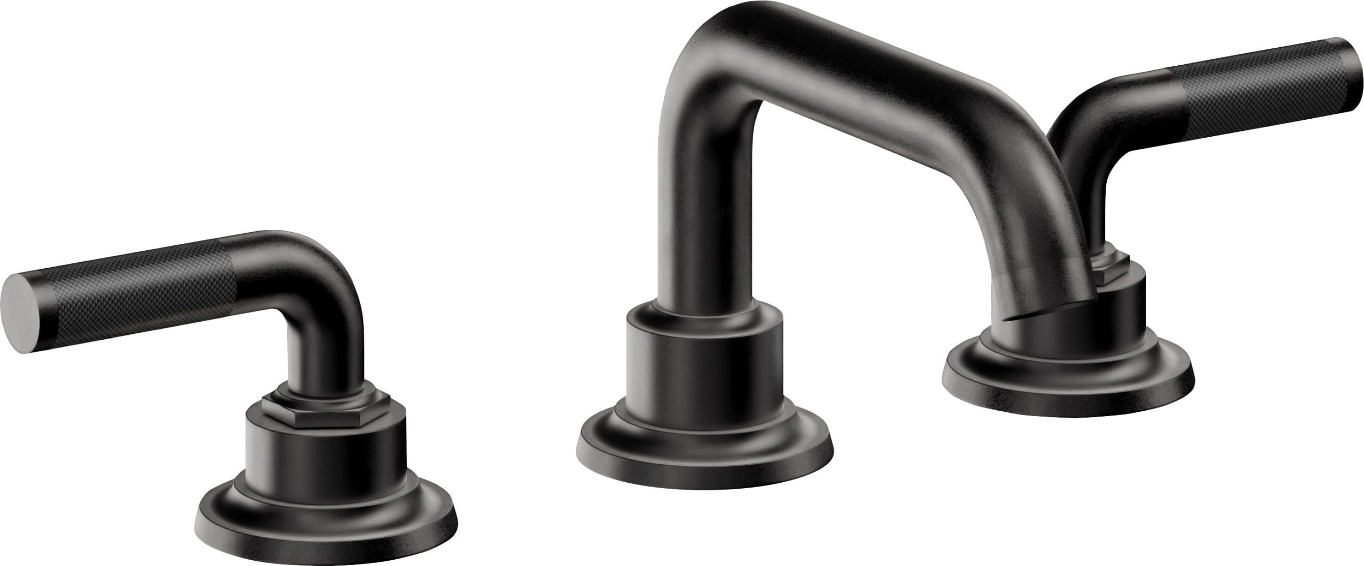 California Faucets - 3002FZBF-MBLK - 8" Widespread Lavatory Faucet with Completely Finished ZeroDrain - Matte Black - Descanso