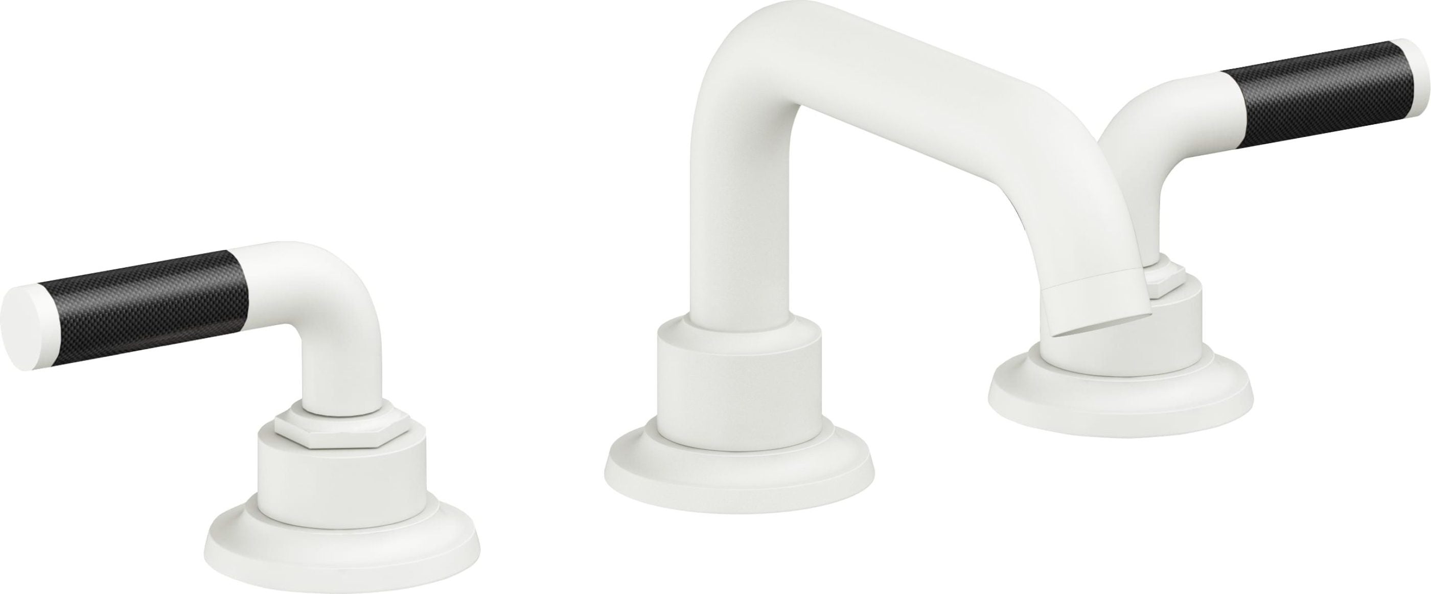 California Faucets - 3002F-MWHT - 8" Widespread Lavatory Faucet - Matte White - Descanso