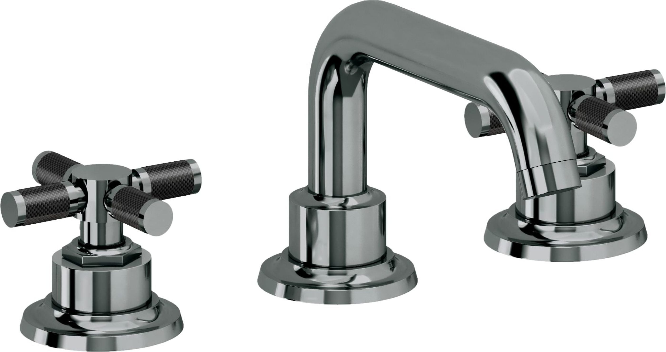 California Faucets - 3002XF-BLKN - 8" Widespread Lavatory Faucet - Black Nickel (PVD) - Descanso