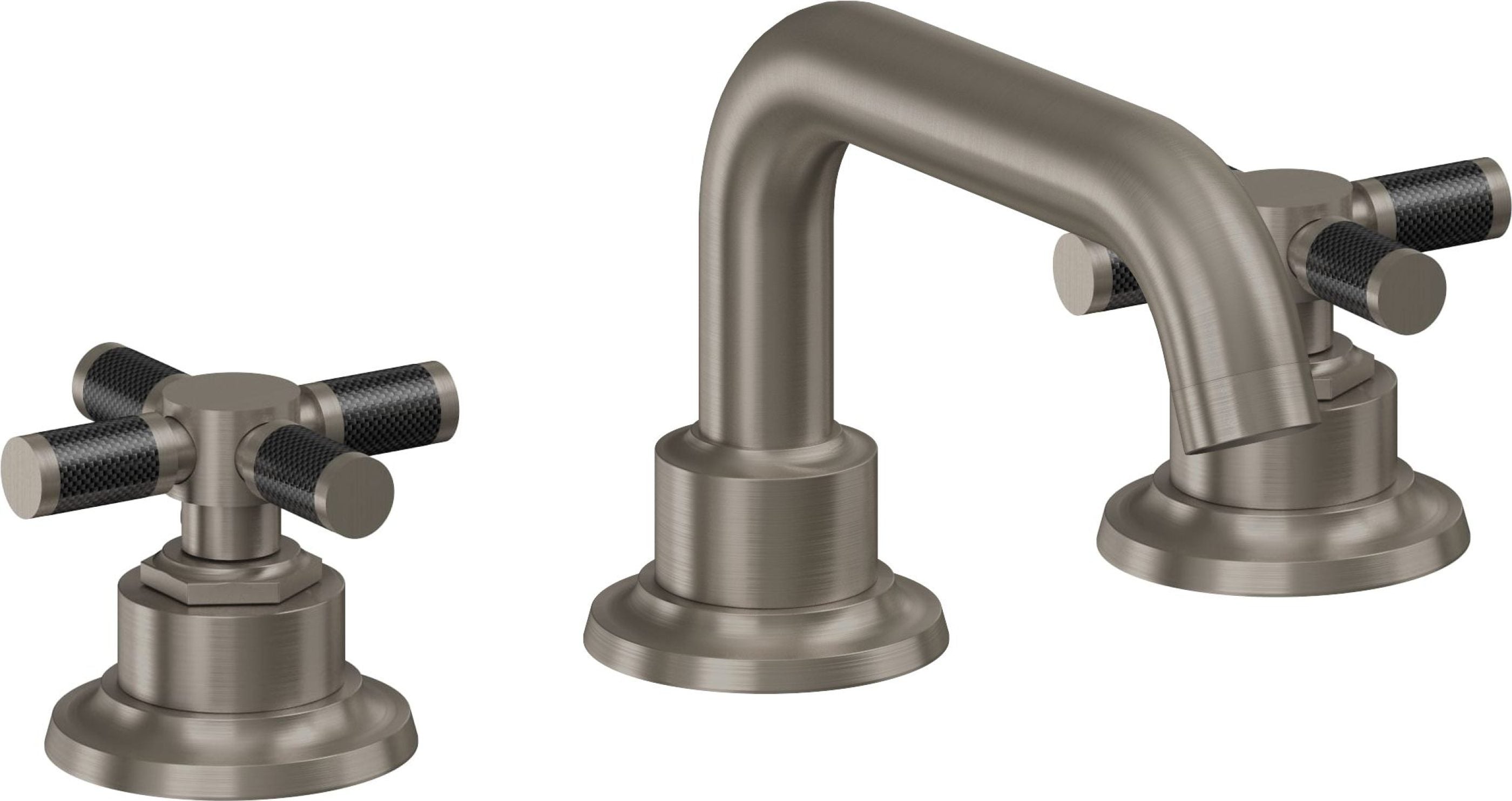 California Faucets - 3002XFZBF-GRP - 8" Widespread Lavatory Faucet with Completely Finished ZeroDrain - Graphite (PVD) - Descanso