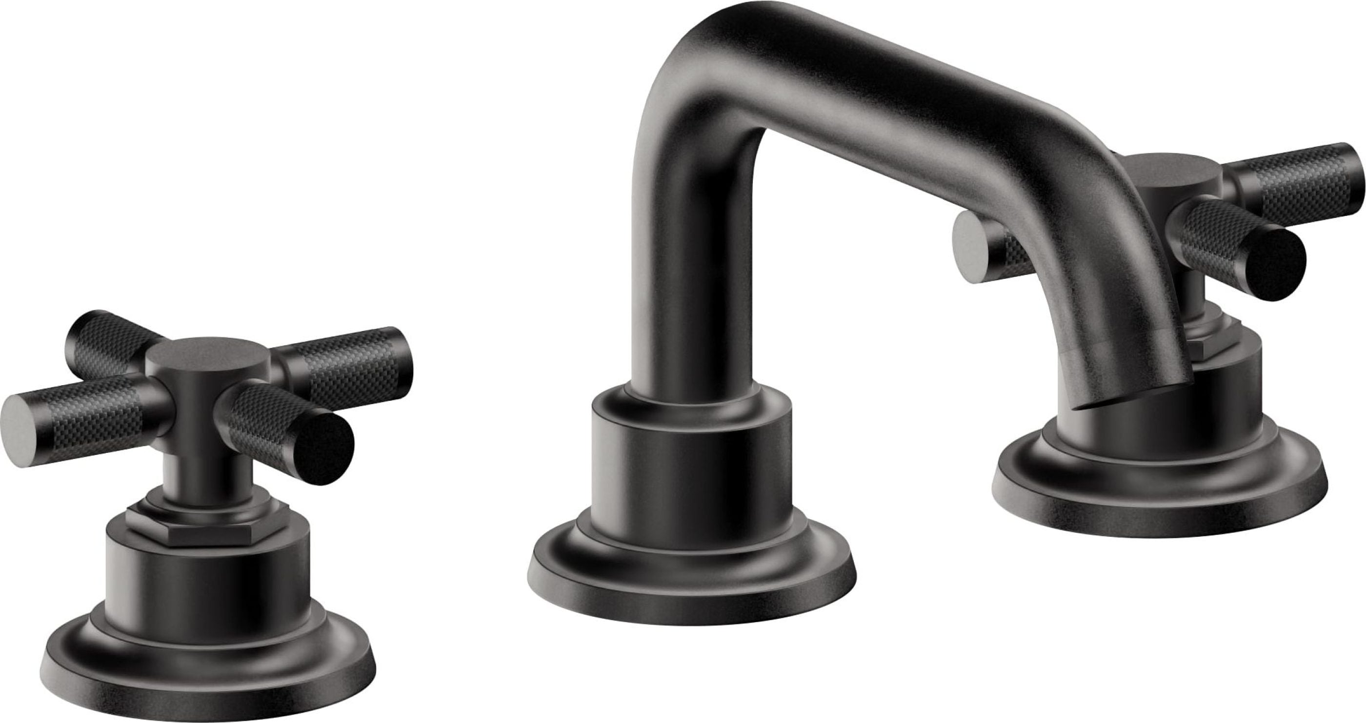 California Faucets - 3002XF-MBLK - 8" Widespread Lavatory Faucet - Matte Black - Descanso