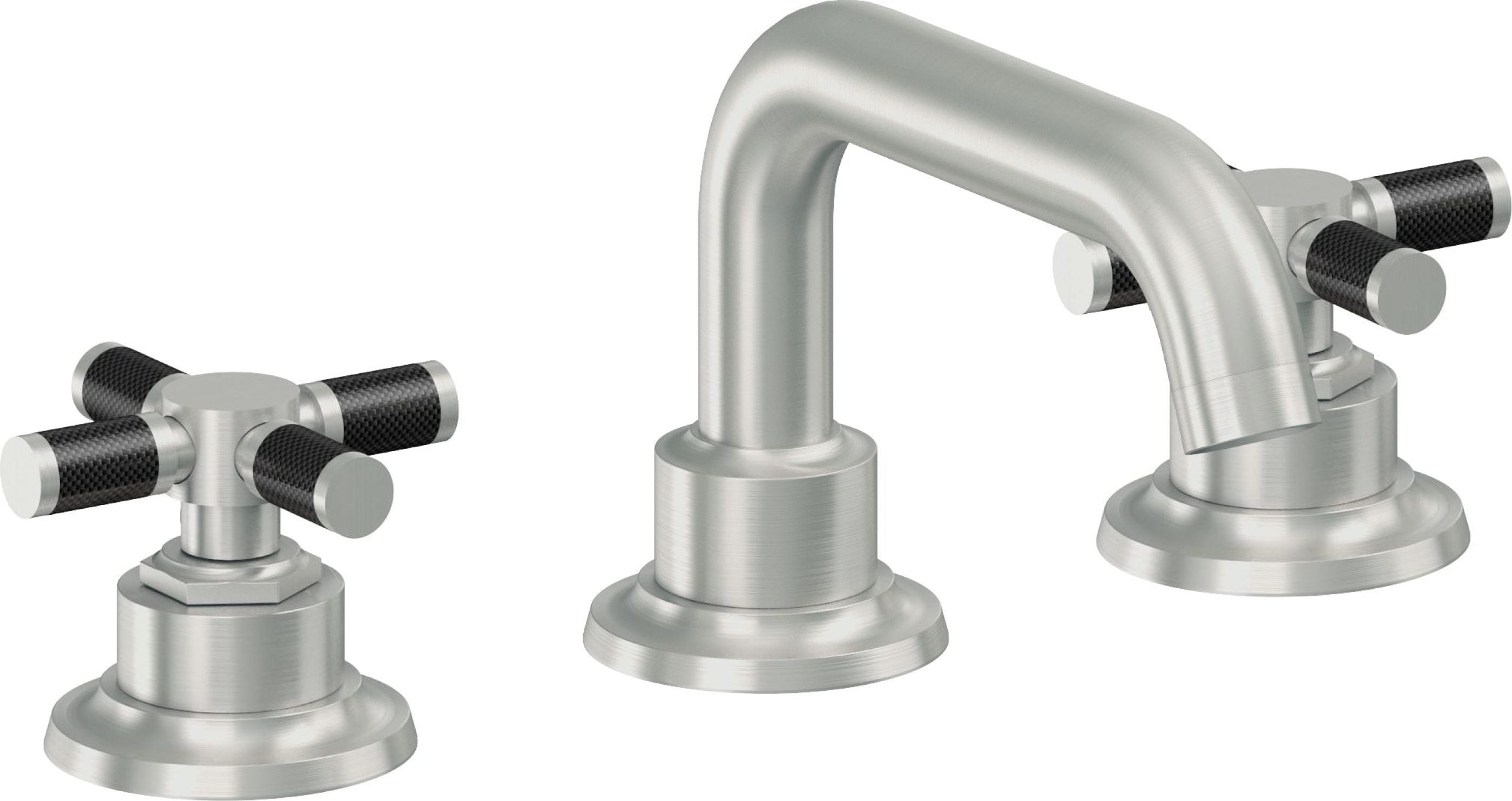 California Faucets - 3002XF-SC - 8" Widespread Lavatory Faucet - Satin Chrome (PVD) - Descanso