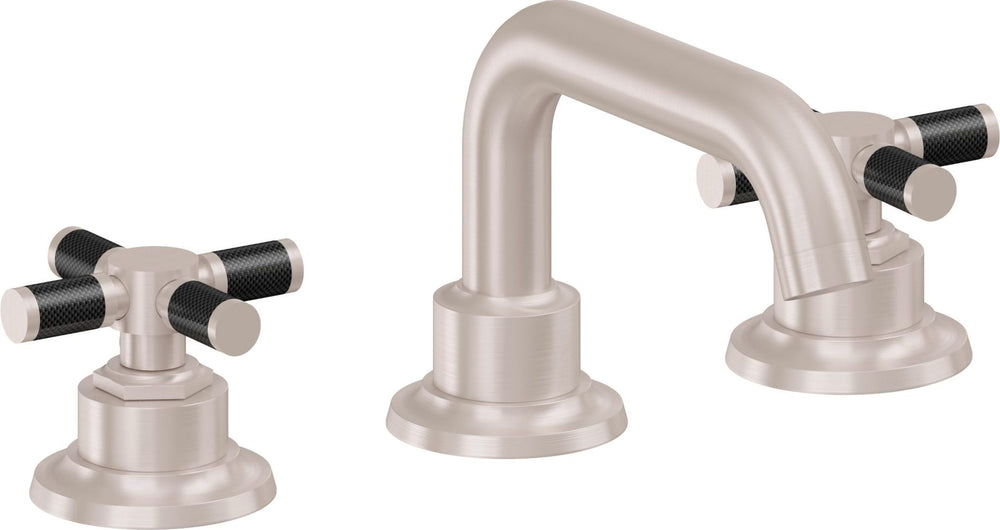 California Faucets - 3002XFZBF-SN - 8" Widespread Lavatory Faucet with Completely Finished ZeroDrain - Satin Nickel  - Descanso