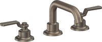 California Faucets - 8002ZB-ANF - 8" Widespread Lavatory Faucet with ZeroDrain - Antique Nickel Flat - Descanso Works