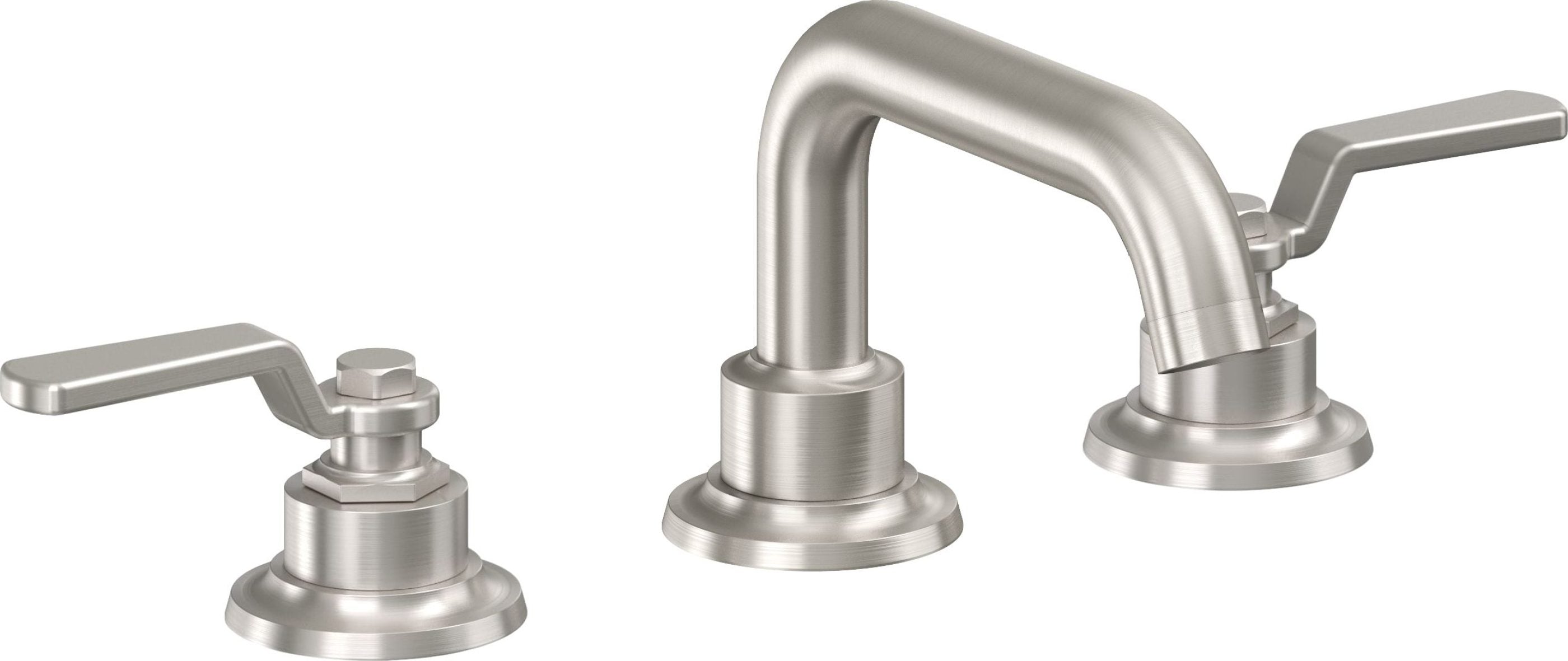 California Faucets - 8002ZB-USS - 8" Widespread Lavatory Faucet with ZeroDrain - Ultra Stainless Steel (PVD) - Descanso Works