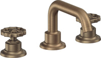 California Faucets - 8002W-ABF - 8" Widespread Lavatory Faucet - Antique Brass Flat - Descanso Works