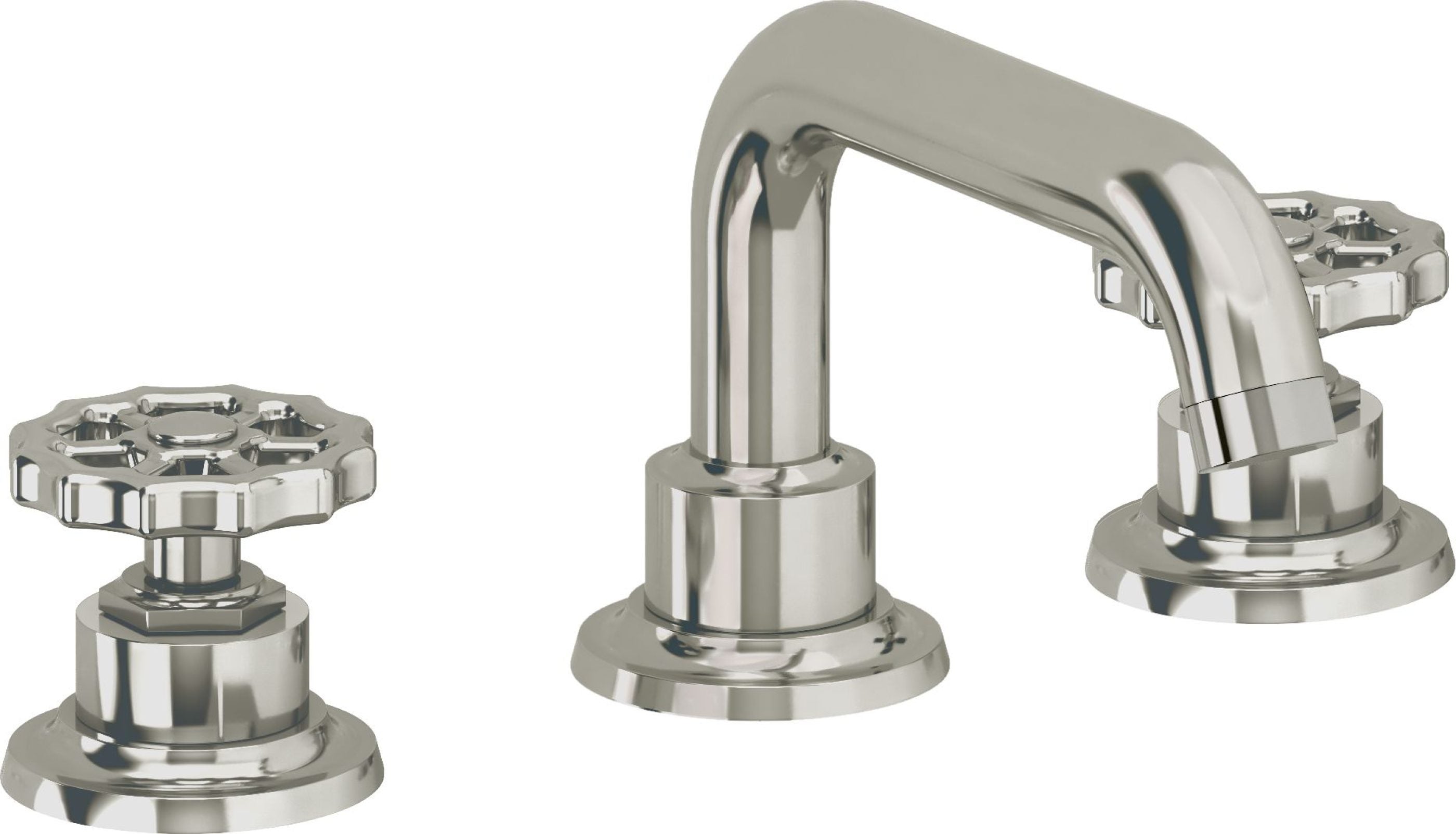 California Faucets - 8002W-PN - 8" Widespread Lavatory Faucet - Polished Nickel (PVD) - Descanso Works