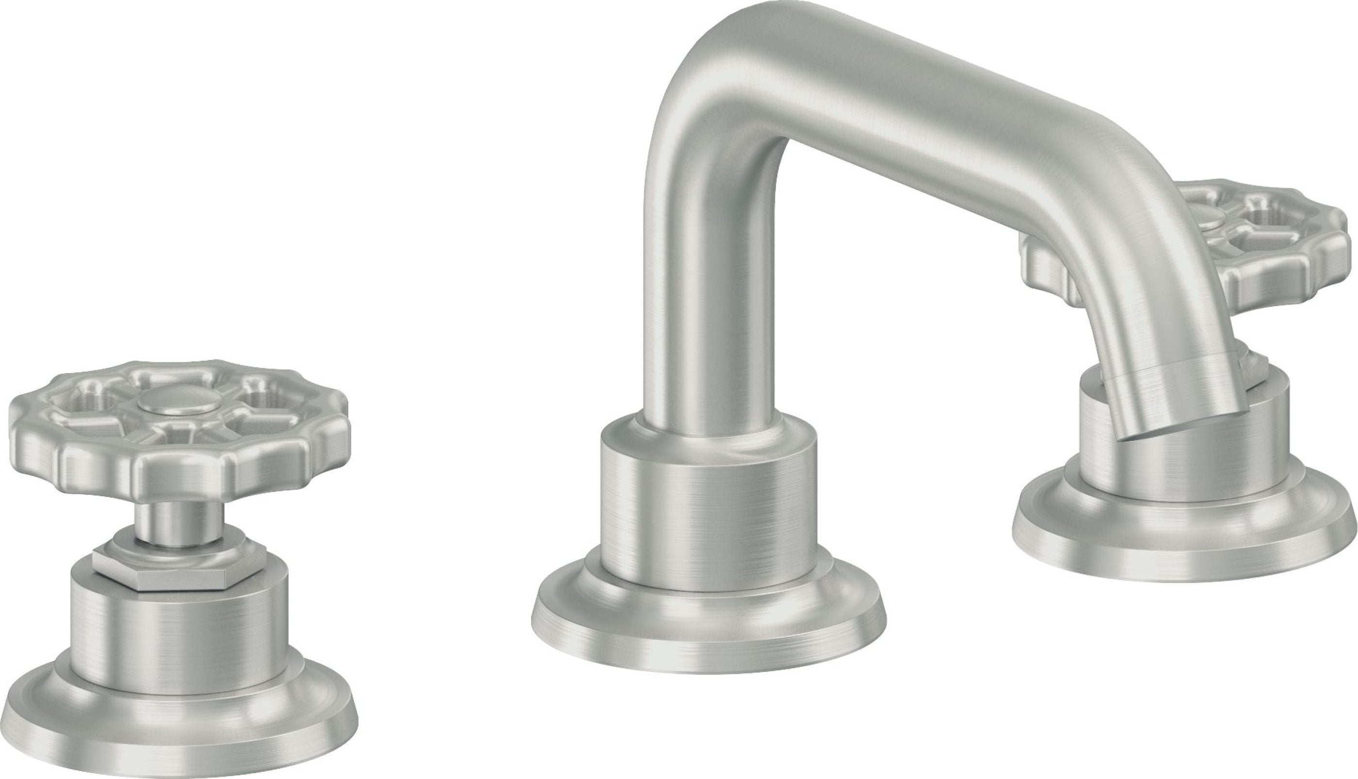 California Faucets - 8002WZB-SC - 8" Widespread Lavatory Faucet with ZeroDrain - Satin Chrome (PVD) - Descanso Works