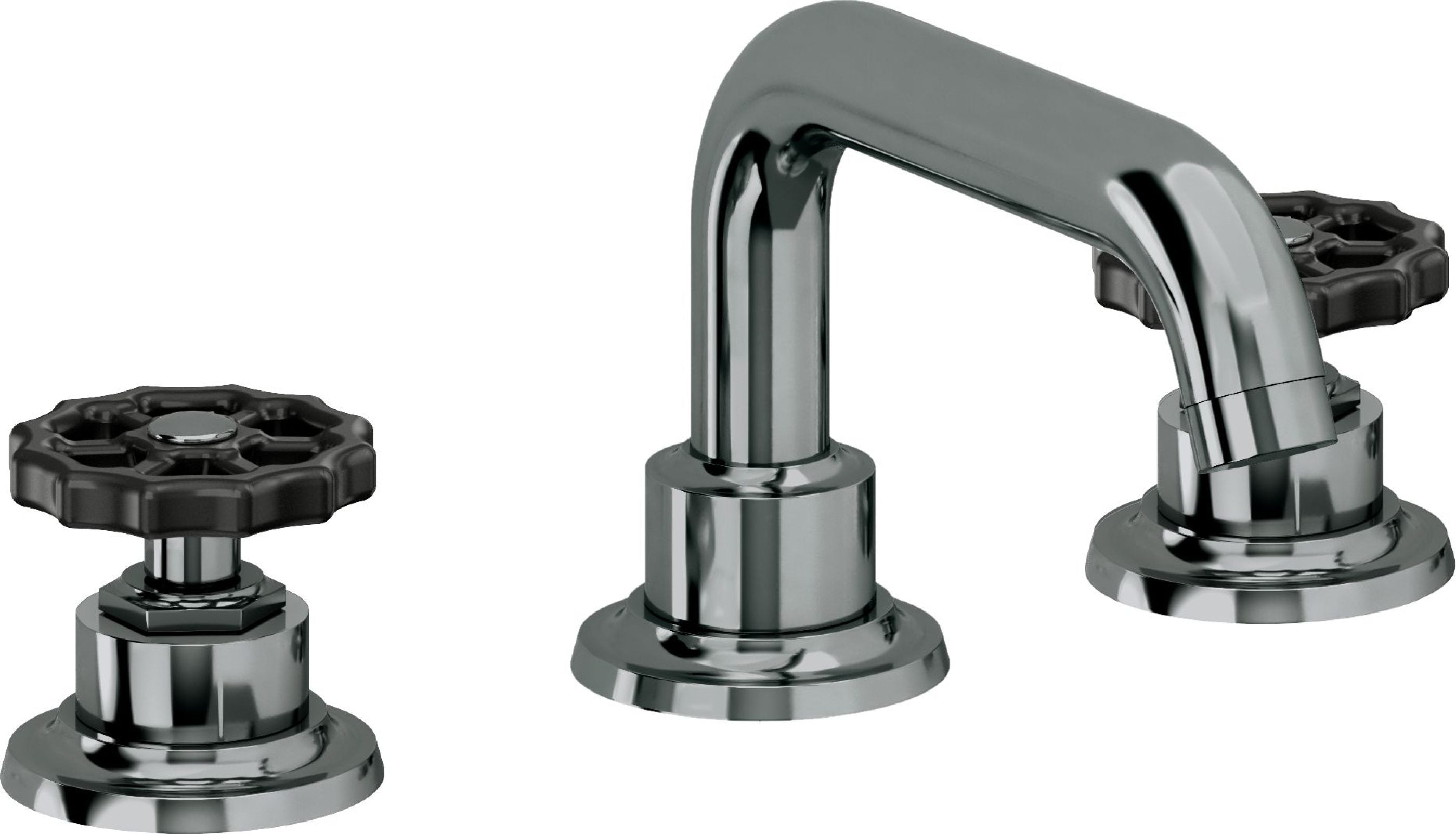 California Faucets - 8002WBZB-BLKN - 8" Widespread Lavatory Faucet with ZeroDrain - Black Nickel (PVD) - Descanso Works