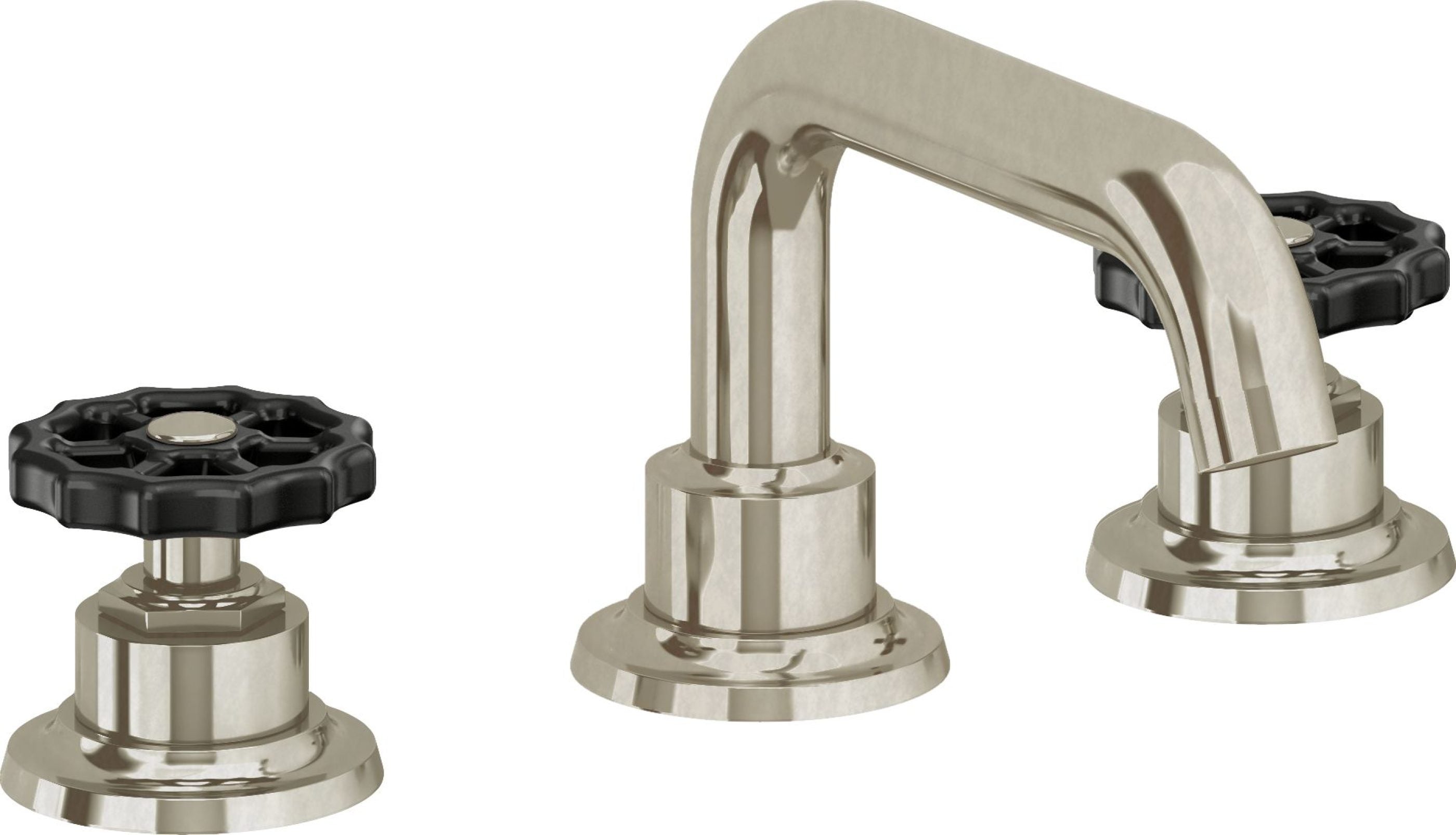 California Faucets - 8002WBZB-BNU - 8" Widespread Lavatory Faucet with ZeroDrain - Burnished Nickel Uncoated - Descanso Works