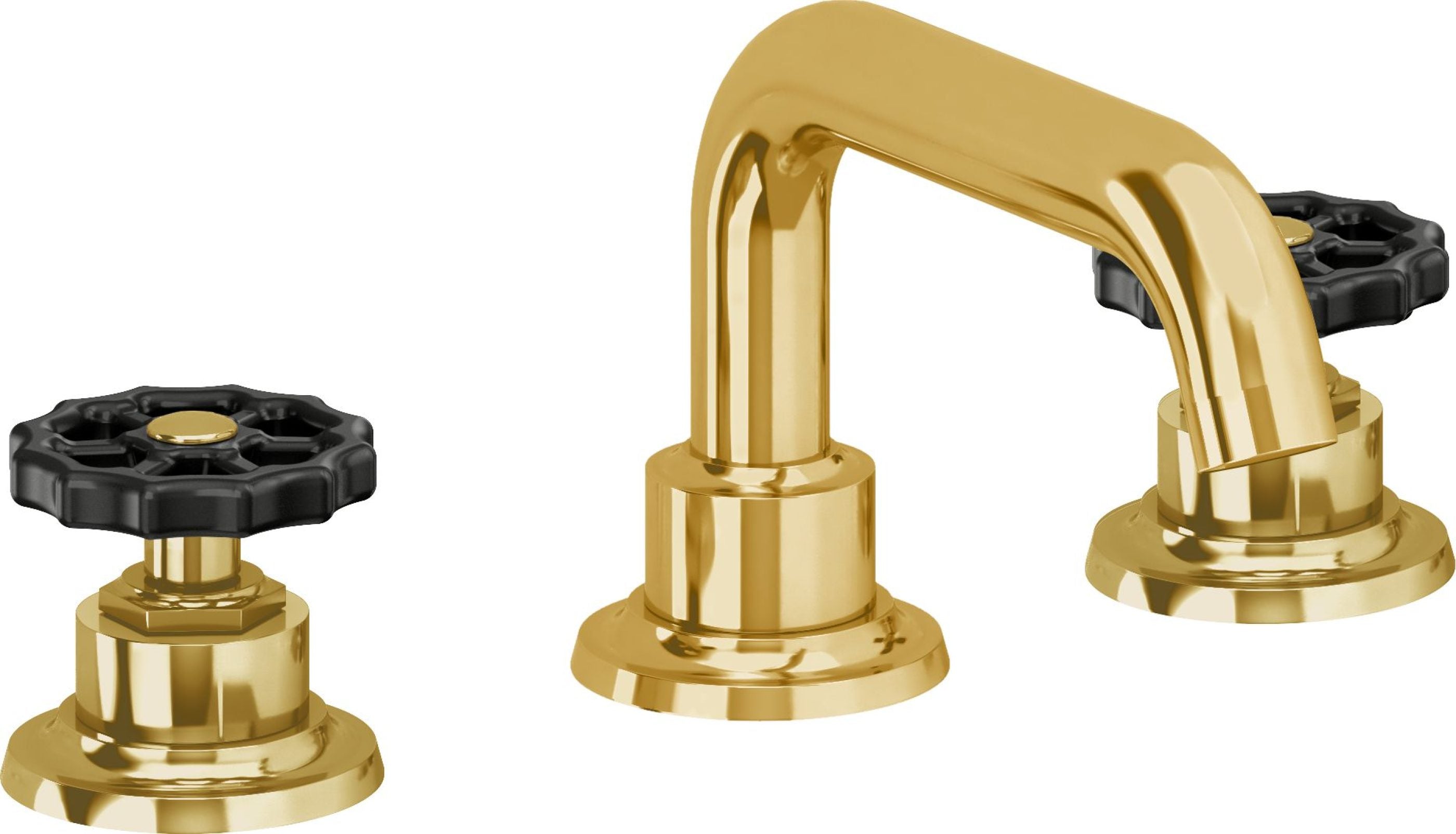 California Faucets - 8002WB-LPG - 8" Widespread Lavatory Faucet - Lifetime Polished Gold (PVD) - Descanso Works