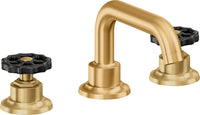 California Faucets - 8002WB-LSG - 8" Widespread Lavatory Faucet - Lifetime Satin Gold (PVD) - Descanso Works