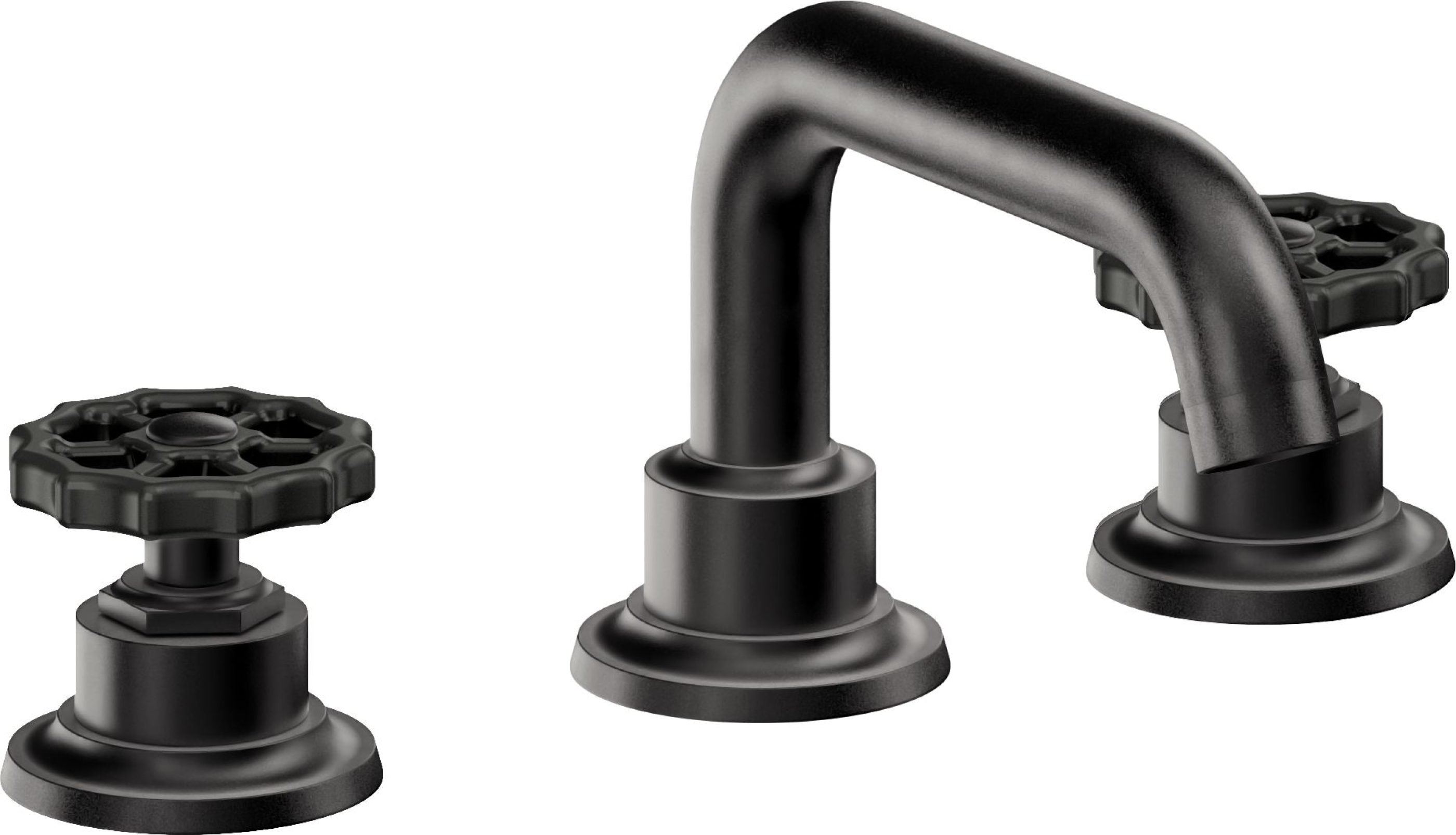 California Faucets - 8002WB-MBLK - 8" Widespread Lavatory Faucet - Matte Black - Descanso Works