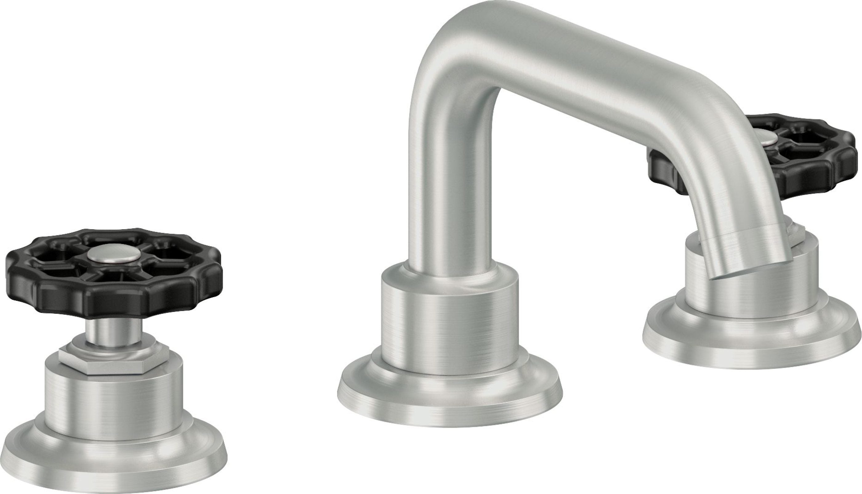 California Faucets - 8002WB-SC - 8" Widespread Lavatory Faucet - Satin Chrome (PVD) - Descanso Works