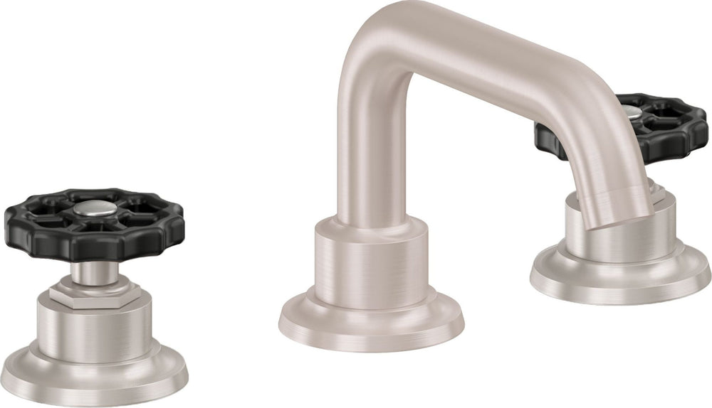 California Faucets - 8002WB-SN - 8" Widespread Lavatory Faucet - Satin Nickel  - Descanso Works