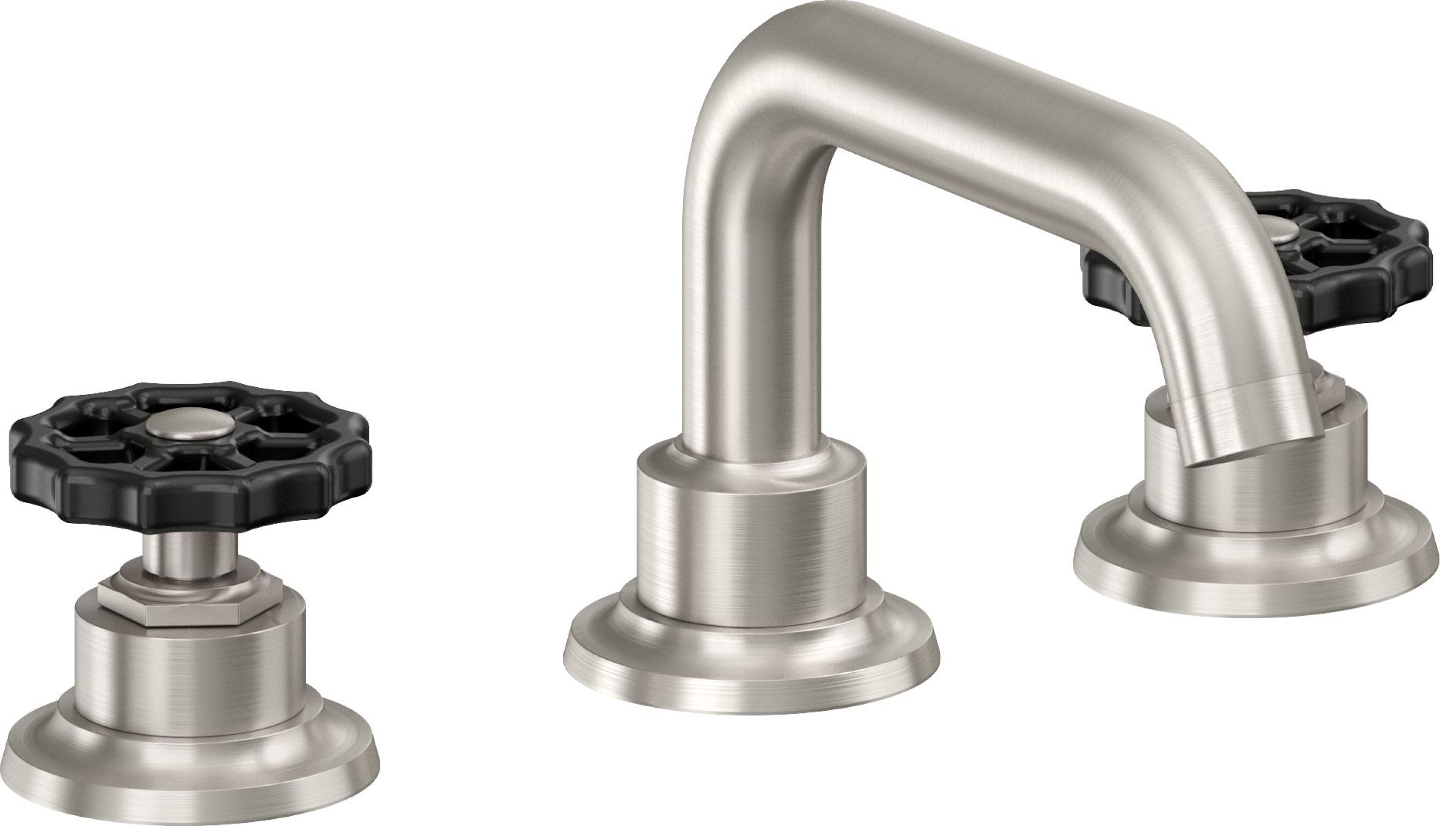 California Faucets - 8002WBZB-USS - 8" Widespread Lavatory Faucet with ZeroDrain - Ultra Stainless Steel (PVD) - Descanso Works