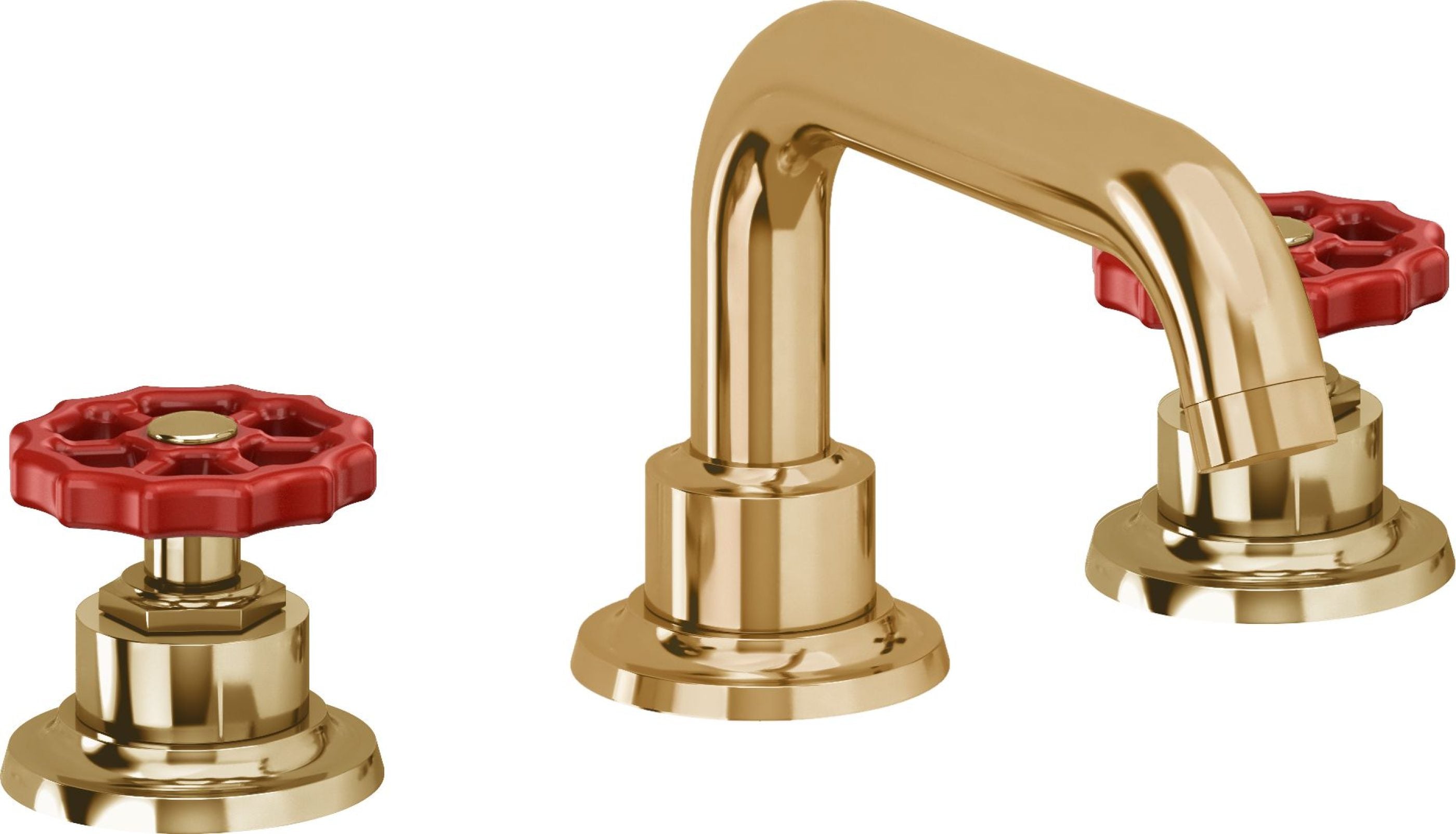 California Faucets - 8002WR-FRG - 8" Widespread Lavatory Faucet - French Gold (PVD) - Descanso Works