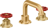 California Faucets - 8002WRZB-LSG - 8" Widespread Lavatory Faucet with ZeroDrain - Lifetime Satin Gold (PVD) - Descanso Works