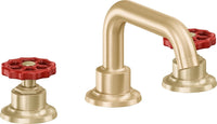 California Faucets - 8002WR-SB - 8" Widespread Lavatory Faucet - Satin Brass (PVD) - Descanso Works