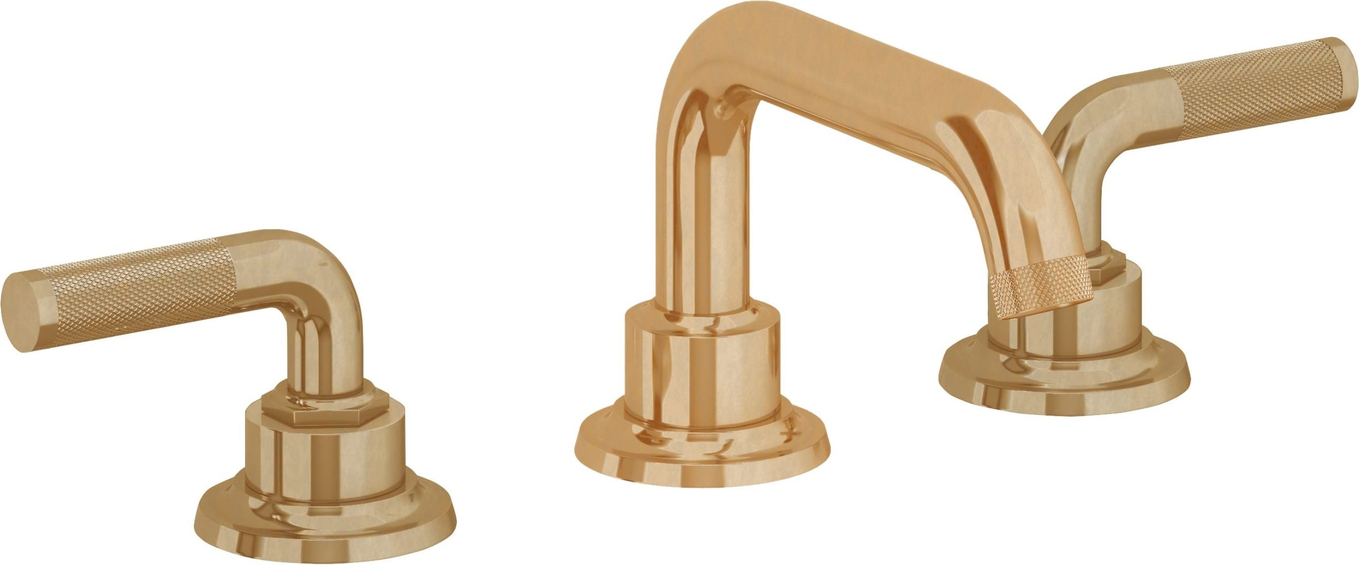 California Faucets - 3002K-BBU - 8" Widespread Lavatory Faucet - Burnished Brass Uncoated - Descanso