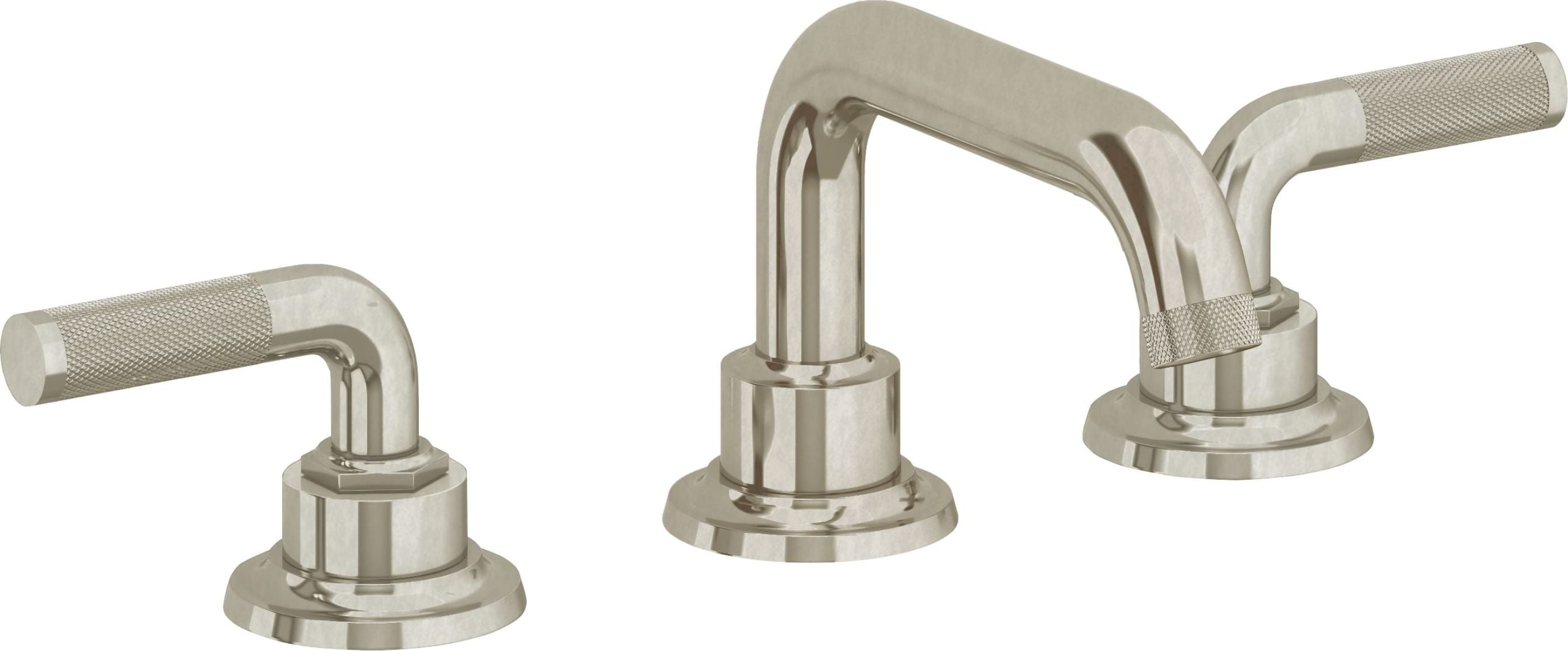 California Faucets - 3002K-BNU - 8" Widespread Lavatory Faucet - Burnished Nickel Uncoated - Descanso