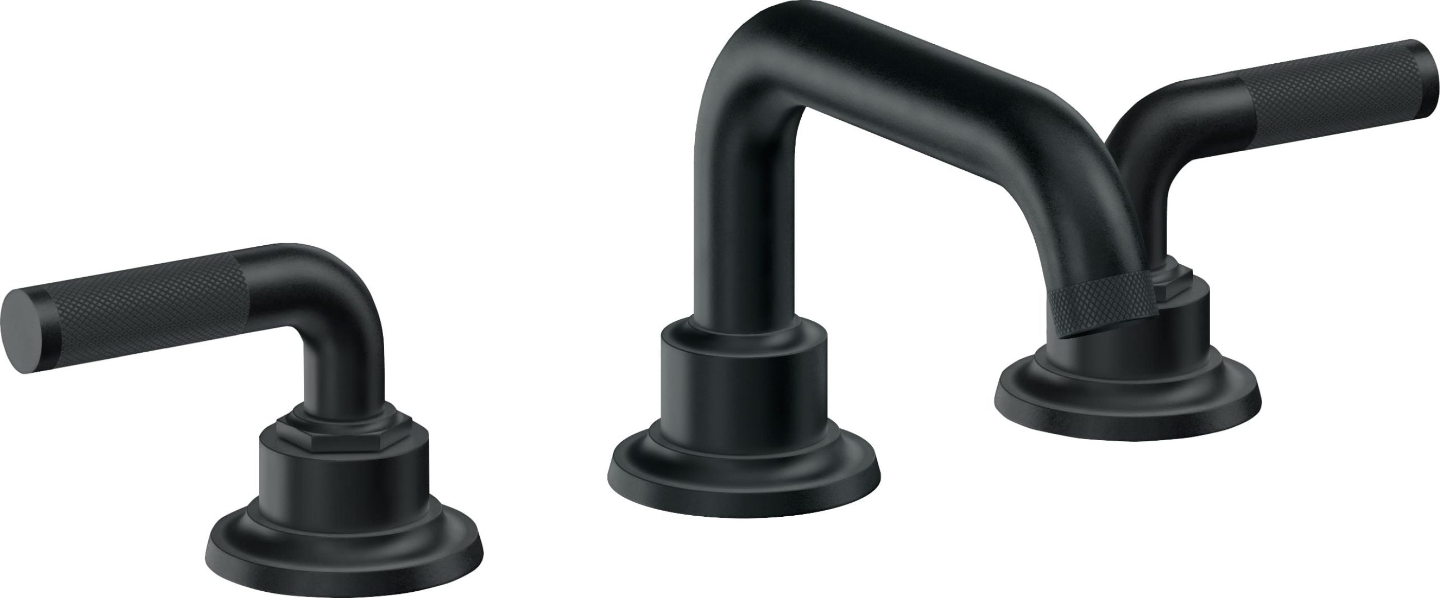 California Faucets - 3002KZBF-CB - 8" Widespread Lavatory Faucet with Completely Finished ZeroDrain - Carbon (PVD) - Descanso