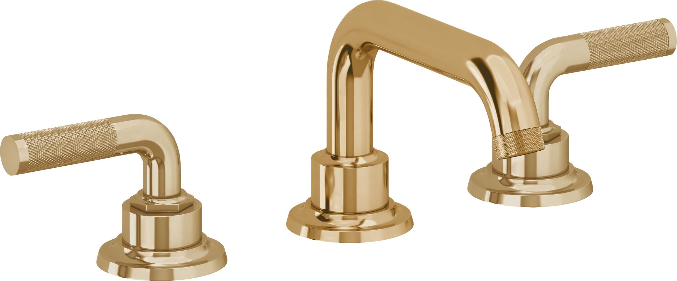 California Faucets - 3002KZBF-FRG - 8" Widespread Lavatory Faucet with Completely Finished ZeroDrain - French Gold (PVD) - Descanso