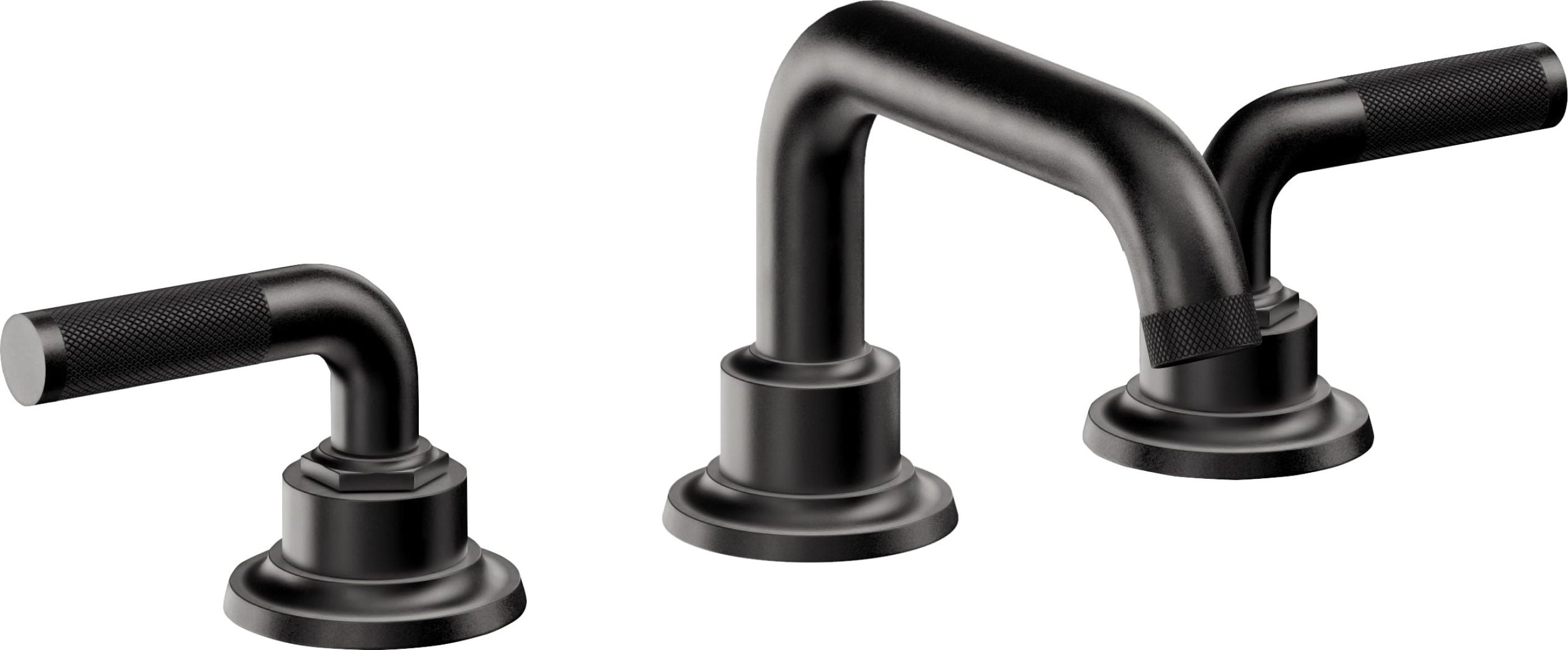 California Faucets - 3002KZBF-MBLK - 8" Widespread Lavatory Faucet with Completely Finished ZeroDrain - Matte Black - Descanso