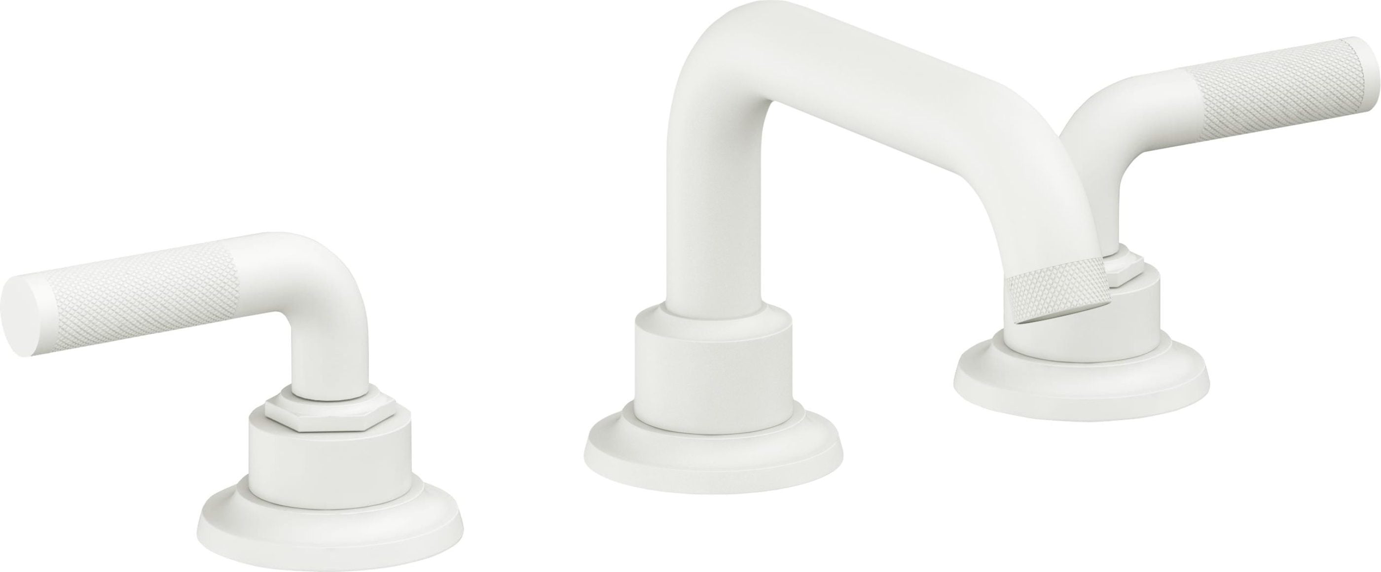 California Faucets - 3002K-MWHT - 8" Widespread Lavatory Faucet - Matte White - Descanso