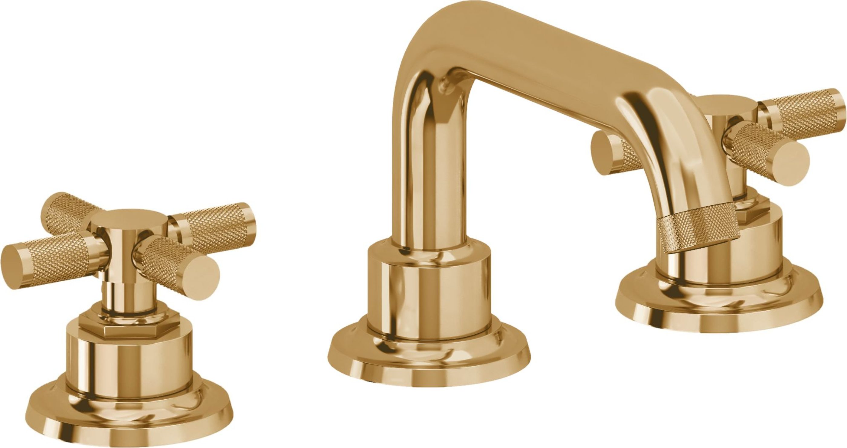 California Faucets - 3002XKZBF-FRG - 8" Widespread Lavatory Faucet with Completely Finished ZeroDrain - French Gold (PVD) - Descanso