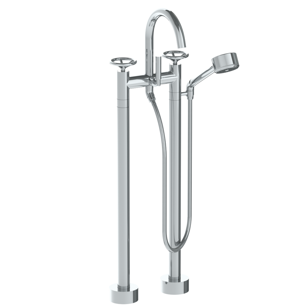 Floor Standing Gooseneck Bath Set With Volume Hand Shower