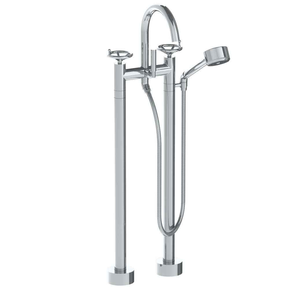 Floor Standing Gooseneck Bath Set With Volume Hand Shower