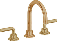 California Faucets - 3102ZB-BBU - 8" Widespread Lavatory Faucet with ZeroDrain - Burnished Brass Uncoated - Descanso