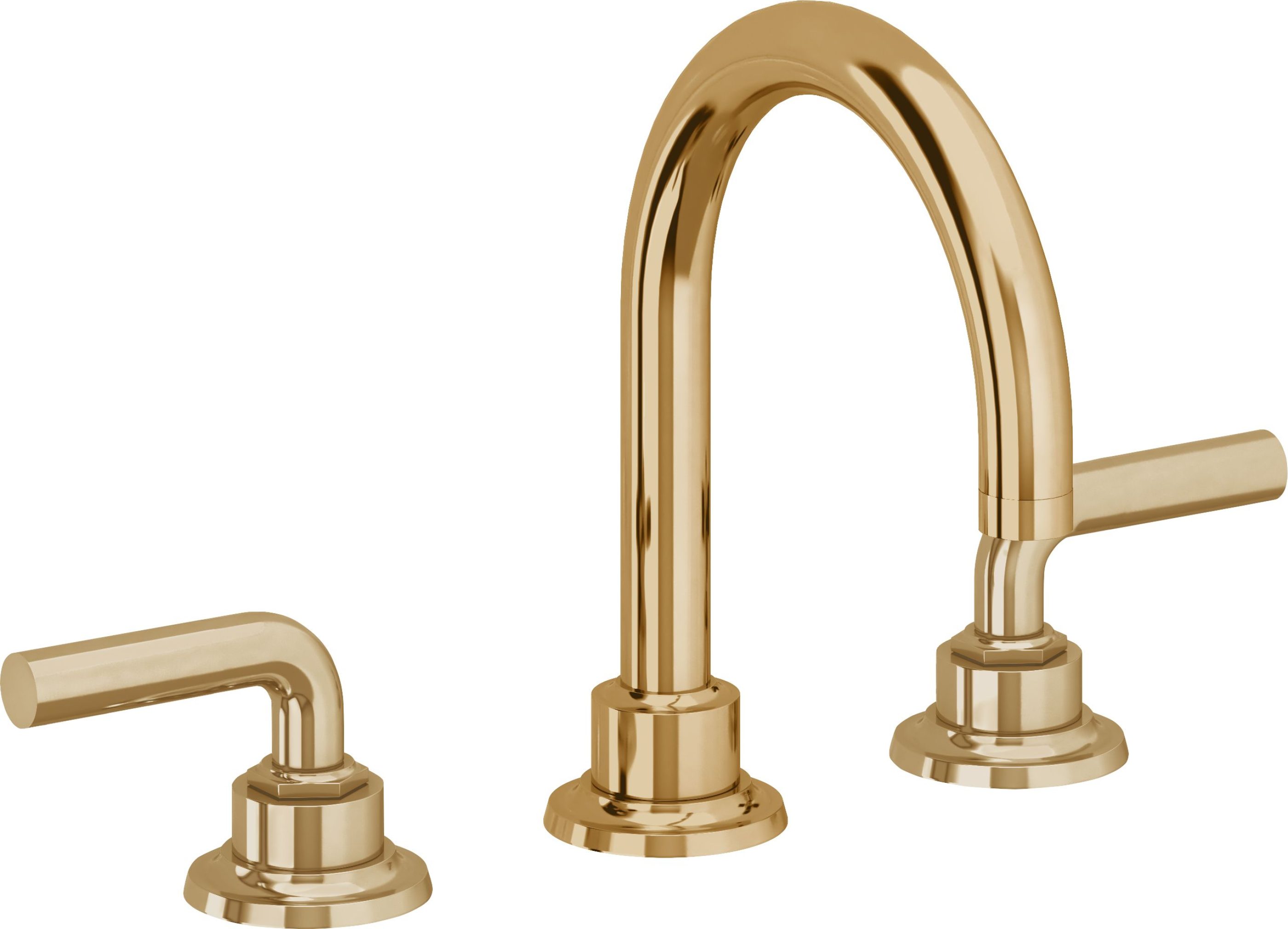 California Faucets - 3102ZB-FRG - 8" Widespread Lavatory Faucet with ZeroDrain - French Gold (PVD) - Descanso