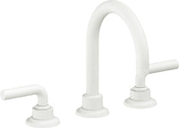 California Faucets - 3102ZBF-MWHT - 8" Widespread Lavatory Faucet with Completely Finished ZeroDrain - Matte White - Descanso