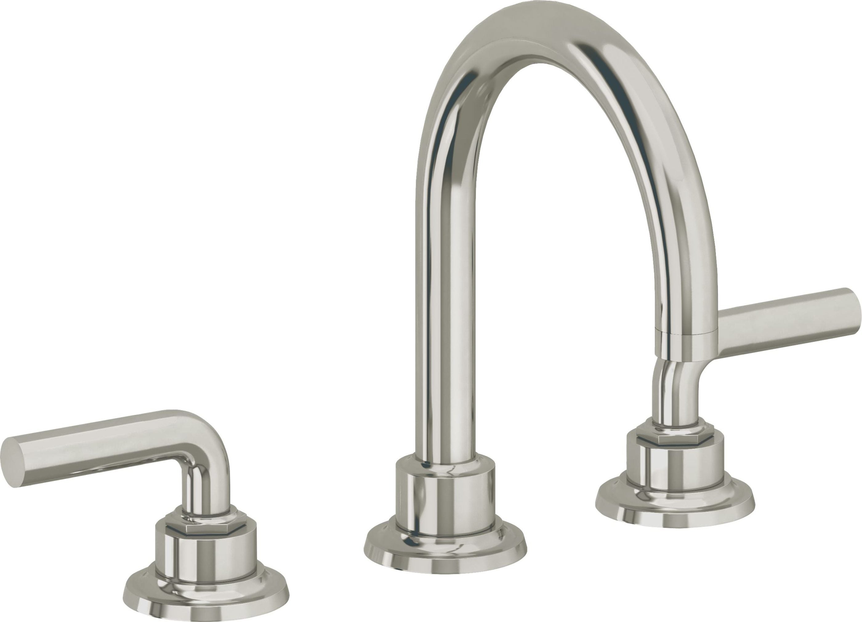 California Faucets - 3102ZB-PN - 8" Widespread Lavatory Faucet with ZeroDrain - Polished Nickel (PVD) - Descanso