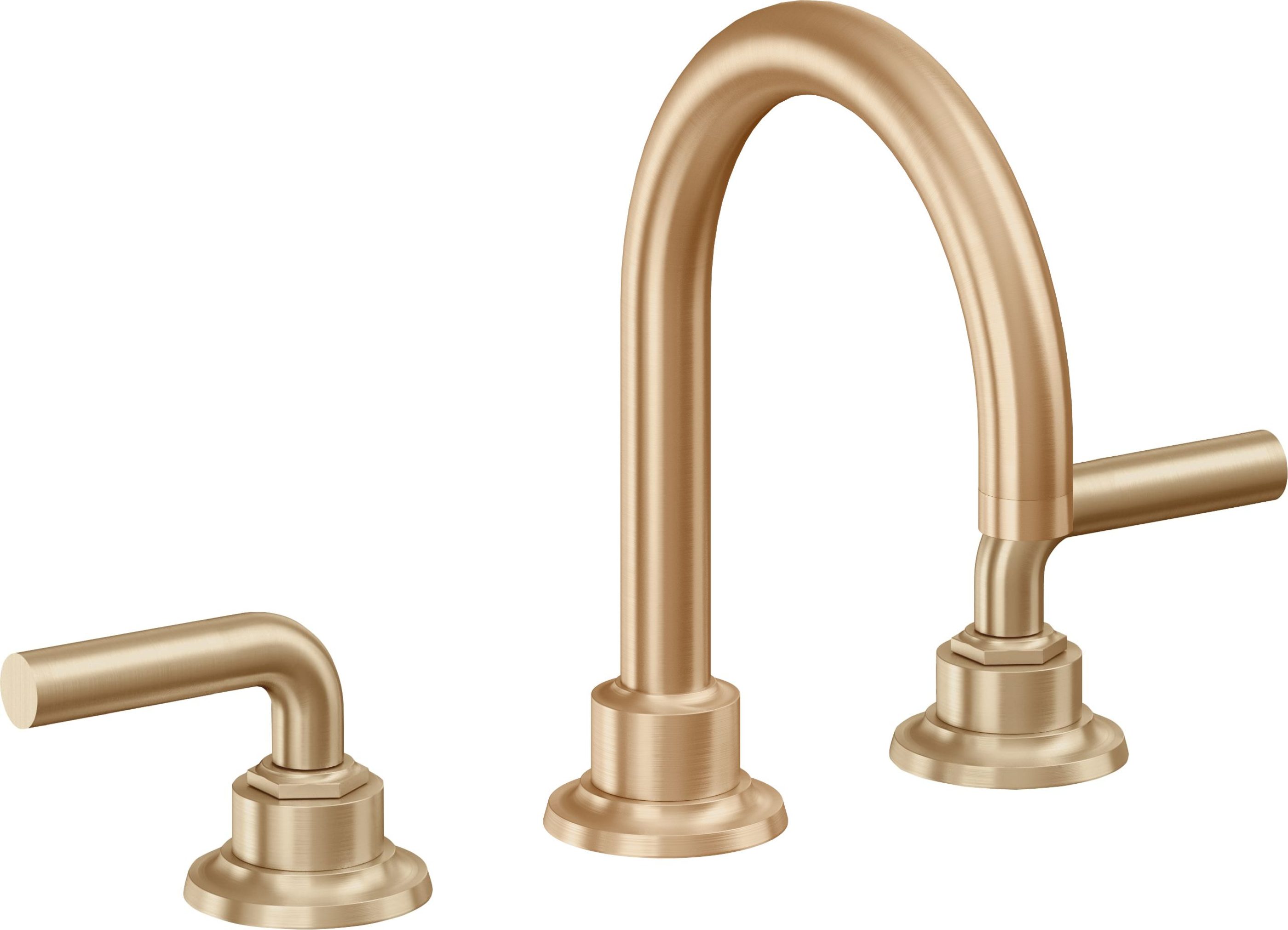 California Faucets - 3102ZBF-SBZ - 8" Widespread Lavatory Faucet with Completely Finished ZeroDrain - Satin Bronze (PVD) - Descanso