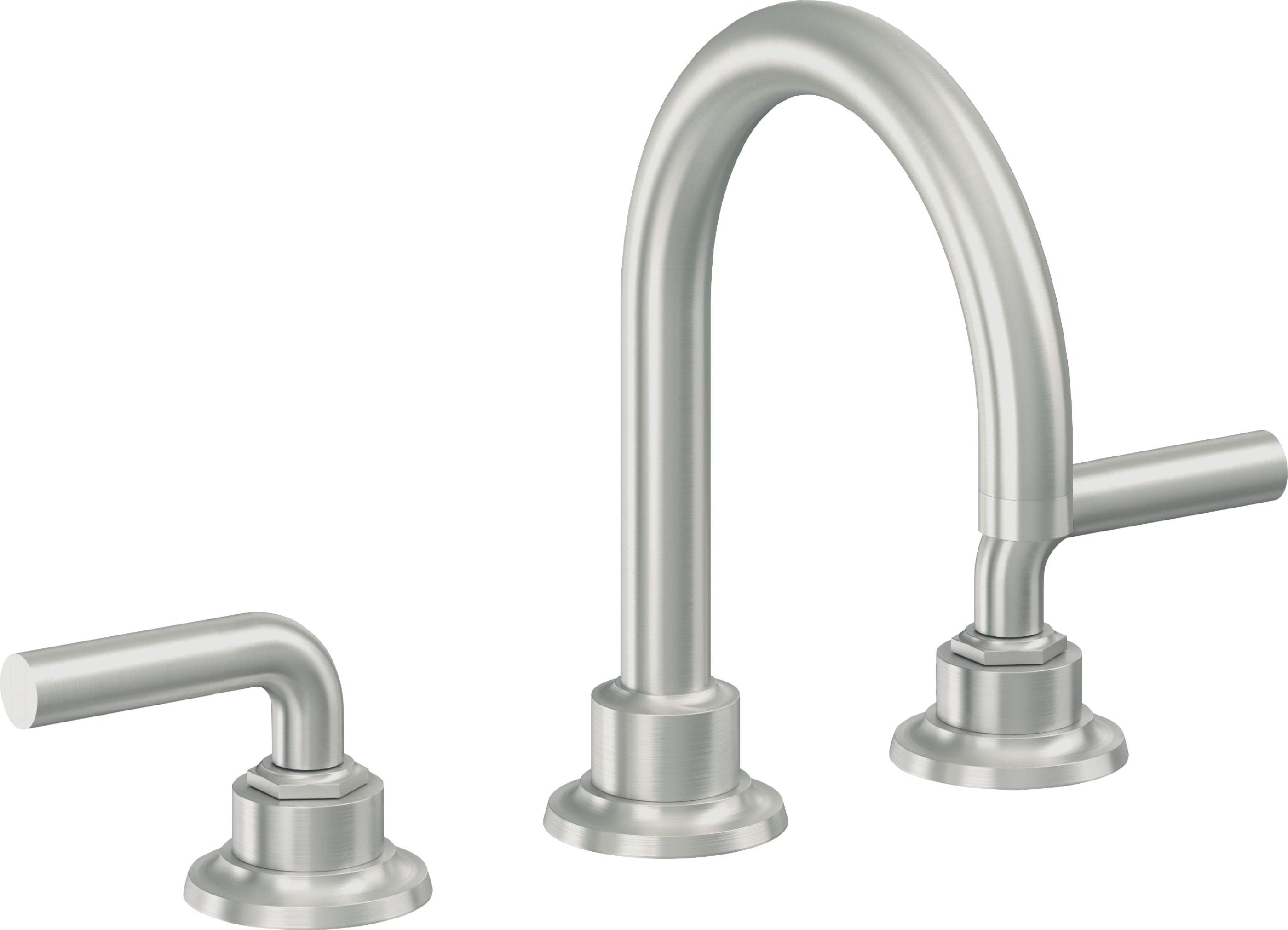 California Faucets - 3102ZB-SC - 8" Widespread Lavatory Faucet with ZeroDrain - Satin Chrome (PVD) - Descanso