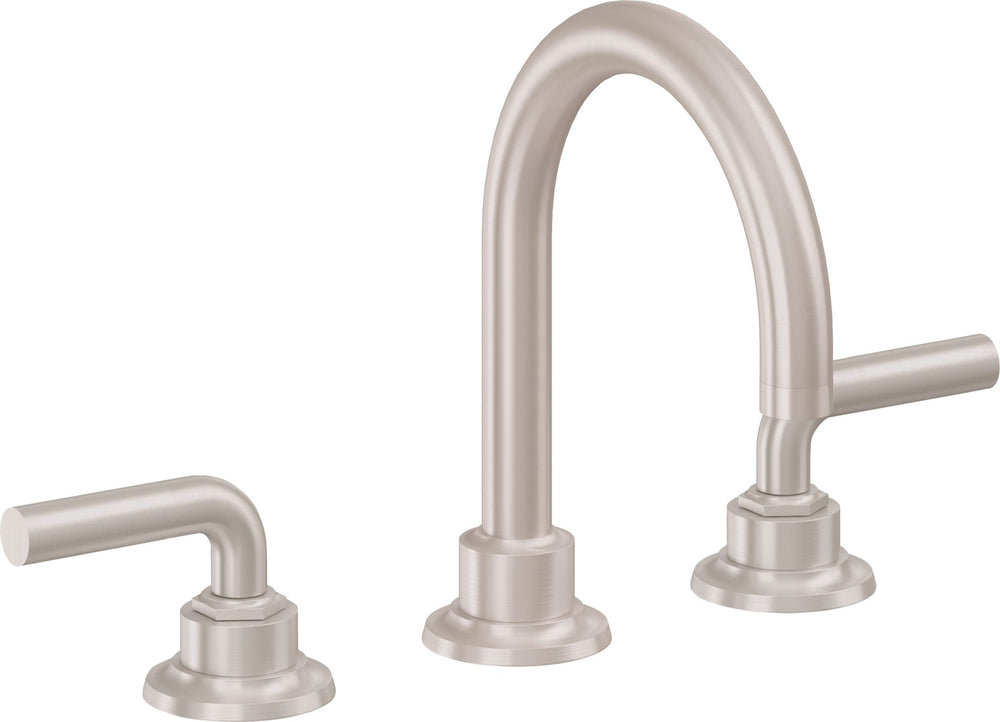 California Faucets - 3102ZBF-SN - 8" Widespread Lavatory Faucet with Completely Finished ZeroDrain - Satin Nickel  - Descanso